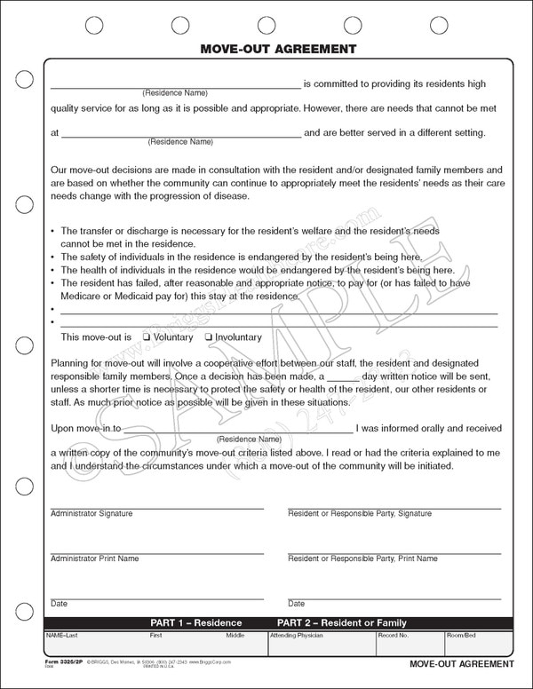 MoveOut Agreement MoveOut Agreement